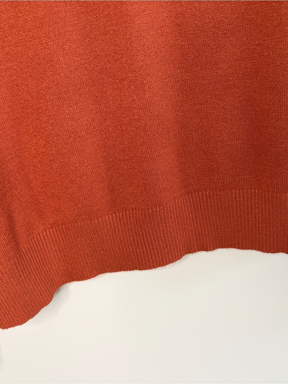 V-Neck Button Cuff Sweater - Rust - Picture 4 of 4
